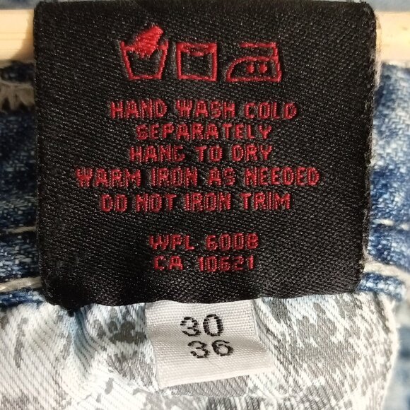 ROCK & ROLL Cowboy Jeans Mens Tuf Cooper Competition Distressed Whiskers 30x36 - Picture 10 of 16